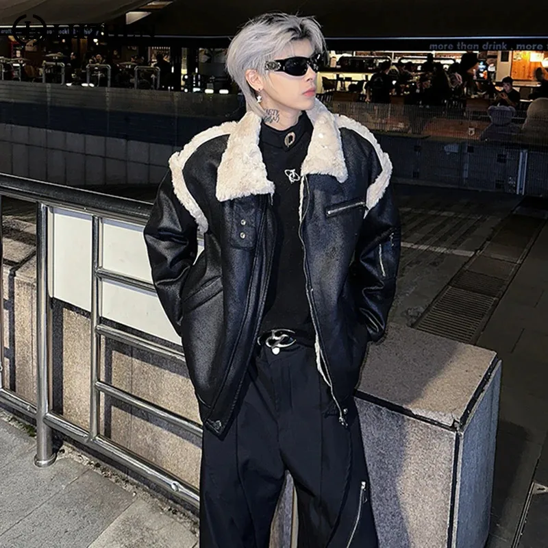 LUZHEN Jacket Lamb Leather Wool Men's Splicing Faux Winter Korean Version Motorcycle Trendy Streetwear Retro Casual Coats JY5738
LUZHEN Jacket Lamb Leather Wool Men's Splicing Faux Winter Korean Version Motorcycle Trendy Streetwear Retro Casual Coats JY5738