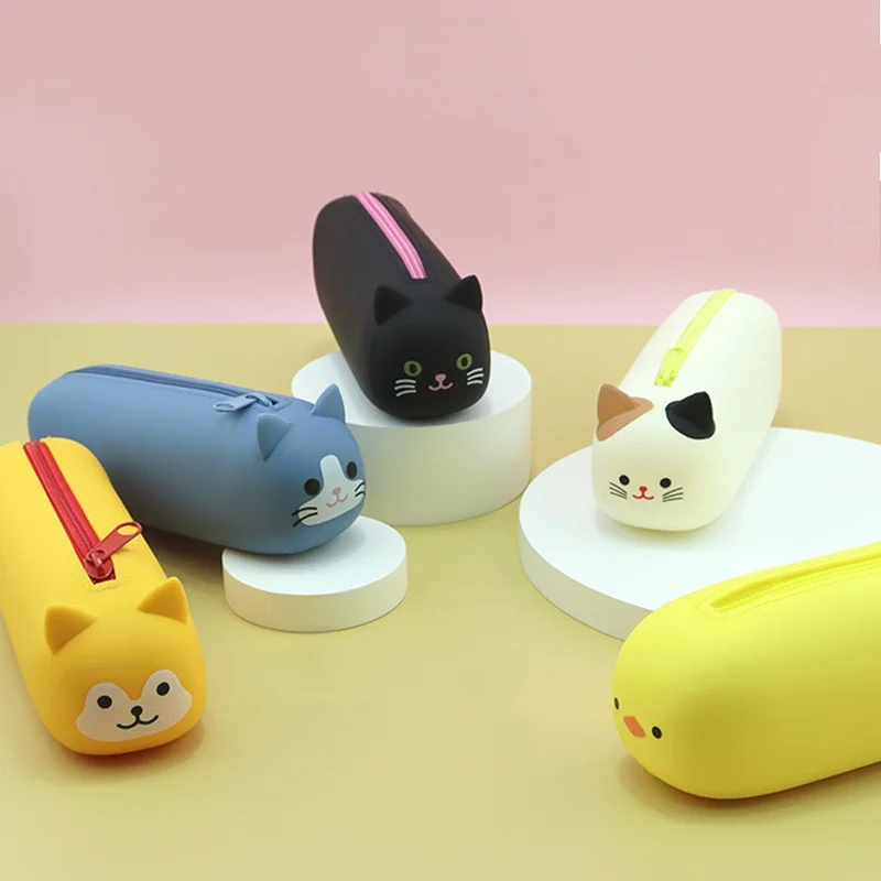 Cartoon silicone pen bag anti-drop portable student large capacity stationery bag cute pencil case storage bag
Cartoon silicone pen bag anti-drop portable student large capacity stationery bag cute pencil case storage bag