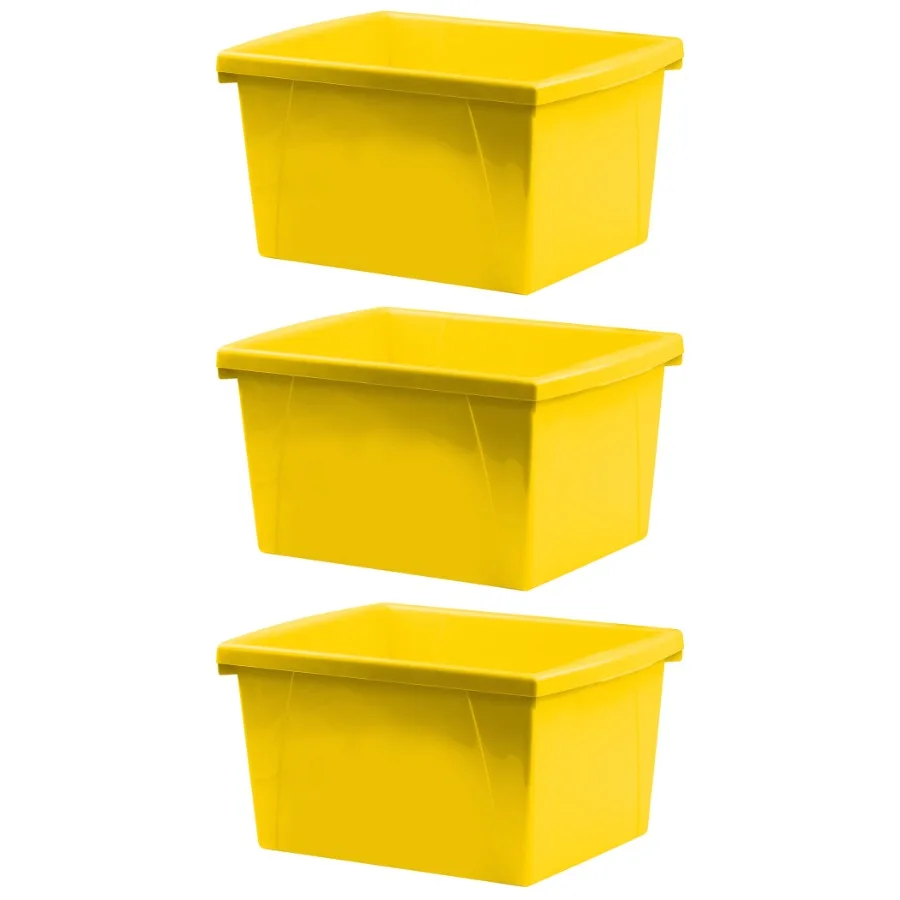 4-Gallon Stackable Storage Bin for Home, Garage Office Organization Bright Yellow, Durable Plastic, Pack of 3
4-Gallon Stackable Storage Bin for Home, Garage Office Organization Bright Yellow, Durable Plastic, Pack of 3