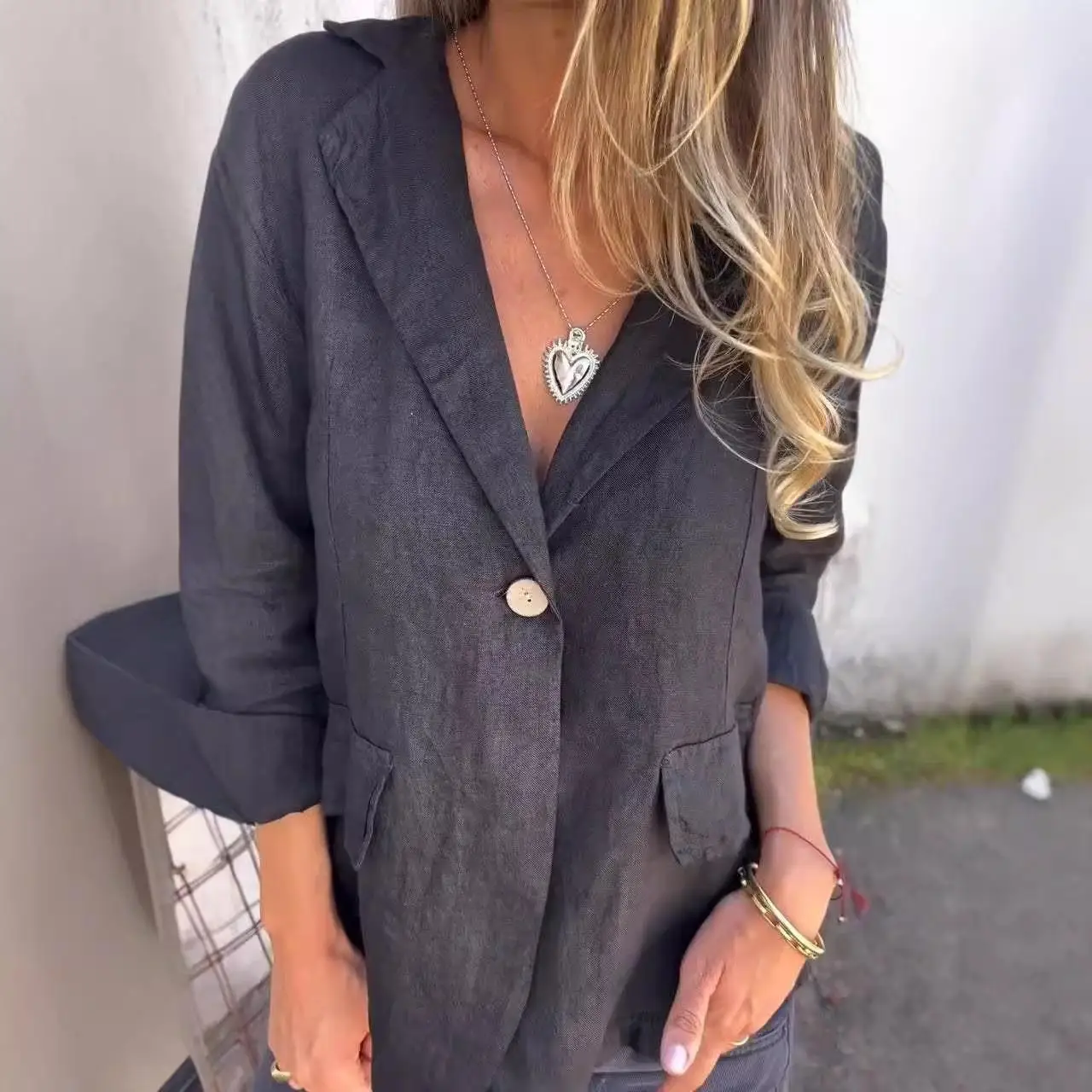 Early Sle plus Size Cotton Linen Suit Collar Small Suit Casual Busin Women's Loose Fit Long Sve Color
Early Sle plus Size Cotton Linen Suit Collar Small Suit Casual Busin Women's Loose Fit Long Sve Color