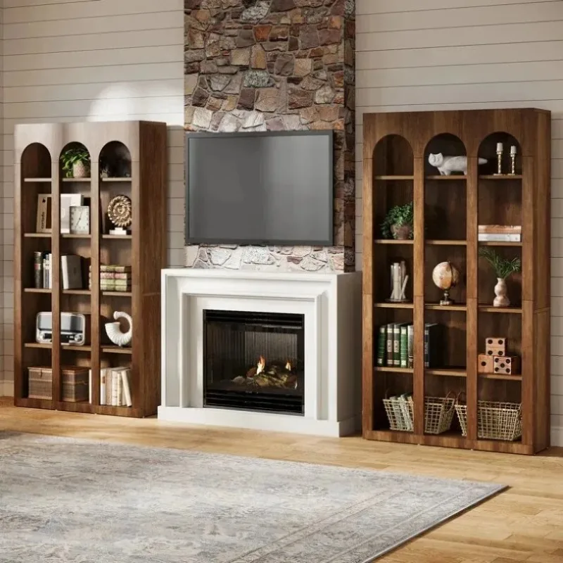 5-Tier Modern Wood Farmhouse Home Office Arched Top Design Tall Bookshelf Bookcase with Open Large Storage
5-Tier Modern Wood Farmhouse Home Office Arched Top Design Tall Bookshelf Bookcase with Open Large Storage