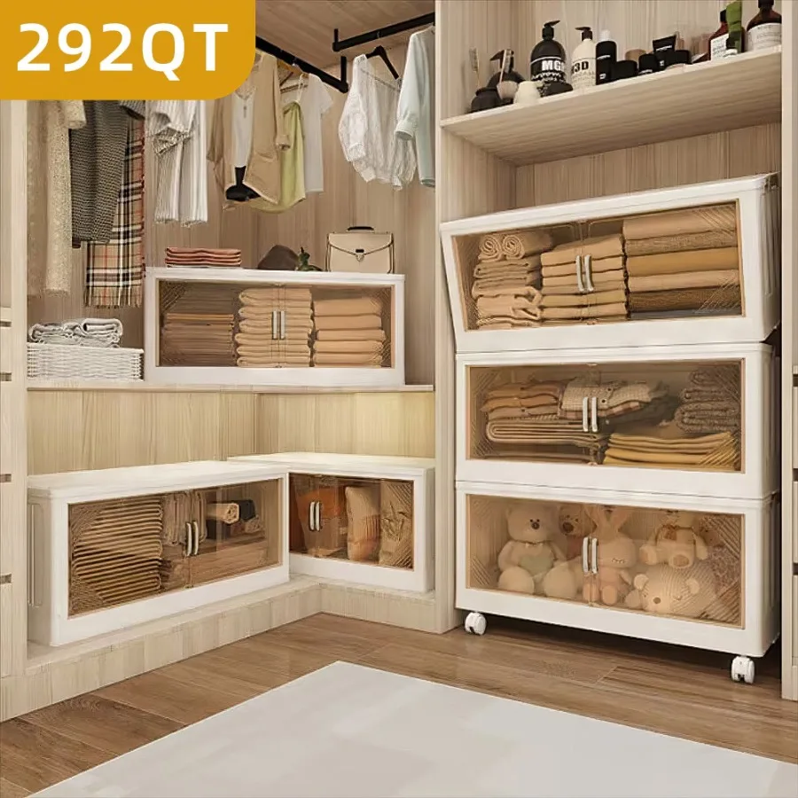 292 QT, ширина 25,6 дюйма, прозрачная дверь, складной ящик для хранения, 3-уровневый органайзер большой емкости, легкий доступ, экономия места, складной дизайн
292 QT, ширина 25,6 дюйма, прозрачная дверь, складной ящик для хранения, 3-уровневый органайзер большой емкости, легкий доступ, экономия места, складной дизайн