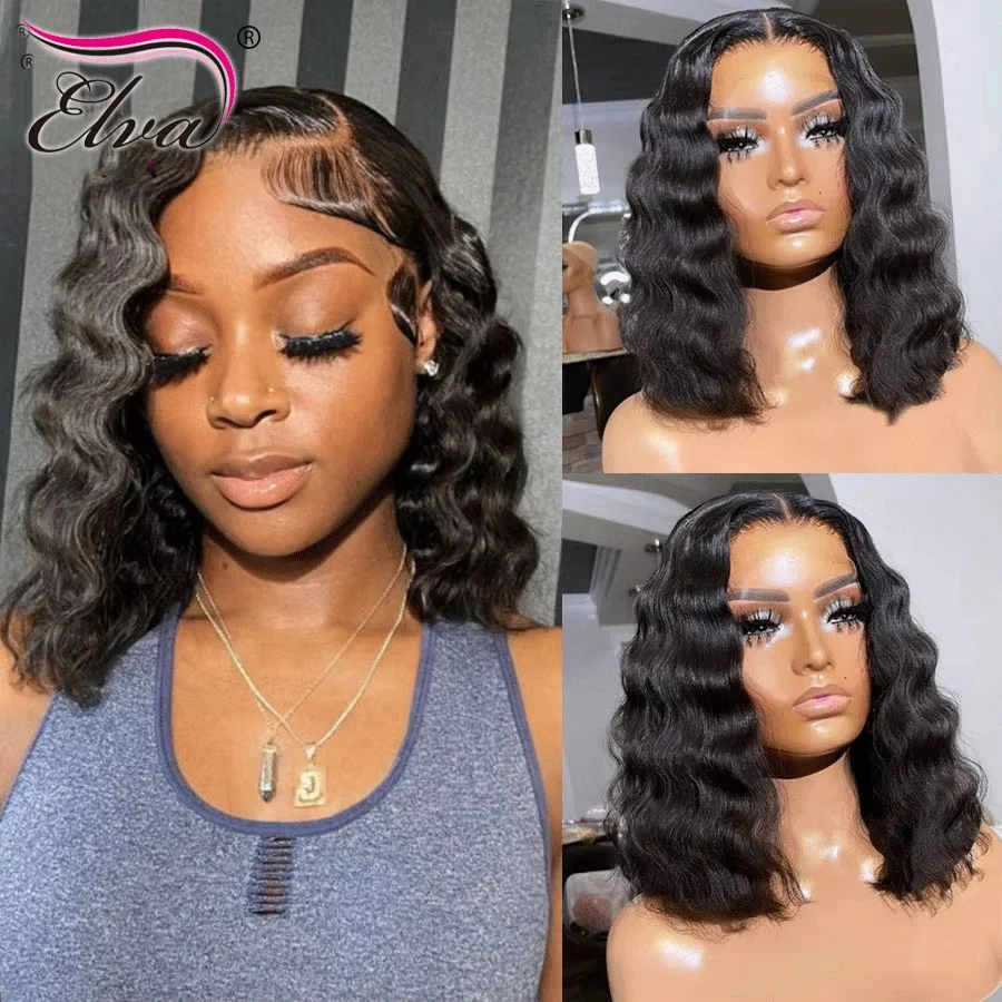 Elva Hair Short Crimped Bob Wig Human Hair Lace Front Bob Wig Deep Wave 13x6 Lace Frontal Wig 250% Brazilian Hair Wigs For Women
Elva Hair Short Crimped Bob Wig Human Hair Lace Front Bob Wig Deep Wave 13x6 Lace Frontal Wig 250% Brazilian Hair Wigs For Women
