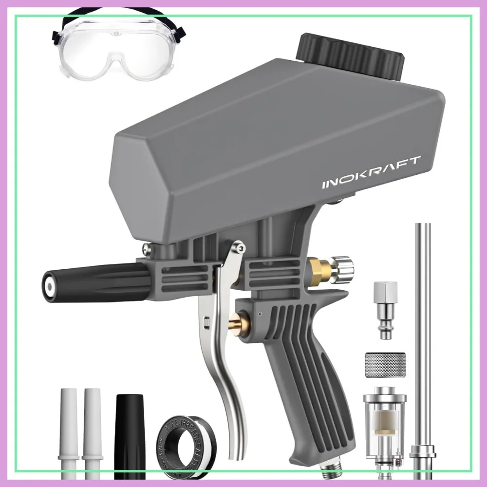 Leak-Proof Portable Sand Blaster Gun Kit with Oil-Water Separator & Extension Nozzle, Mini Sandblaster for Rust & Paint Removal
Leak-Proof Portable Sand Blaster Gun Kit with Oil-Water Separator & Extension Nozzle, Mini Sandblaster for Rust & Paint Removal