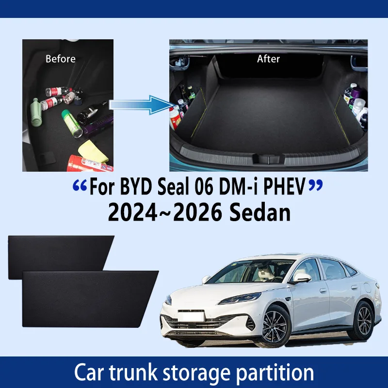 Car Accessories For BYD Seal 06 DM-i 2024~2026 2025 Sedan PHEV Trunk Storage Partition Multifunction Storage Auto Interior Parts
Car Accessories For BYD Seal 06 DM-i 2024~2026 2025 Sedan PHEV Trunk Storage Partition Multifunction Storage Auto Interior Parts