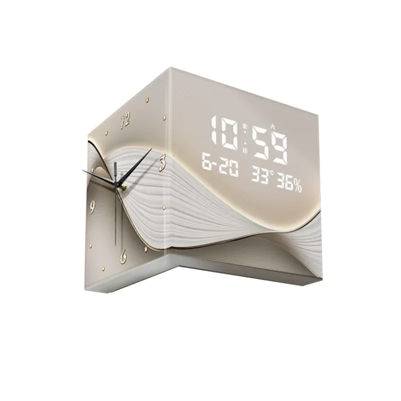 Living room double-sided wall clock corner electronic clock
Living room double-sided wall clock corner electronic clock