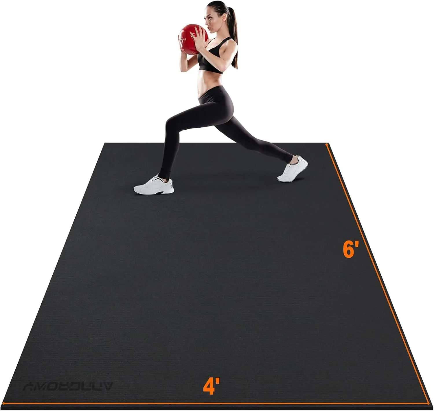 Large 6'x4' Home Gym Mat for Weightlifting, Yoga, Cardio - Shock-Absorbent & Non-Slip Flooring
Large 6'x4' Home Gym Mat for Weightlifting, Yoga, Cardio - Shock-Absorbent & Non-Slip Flooring
