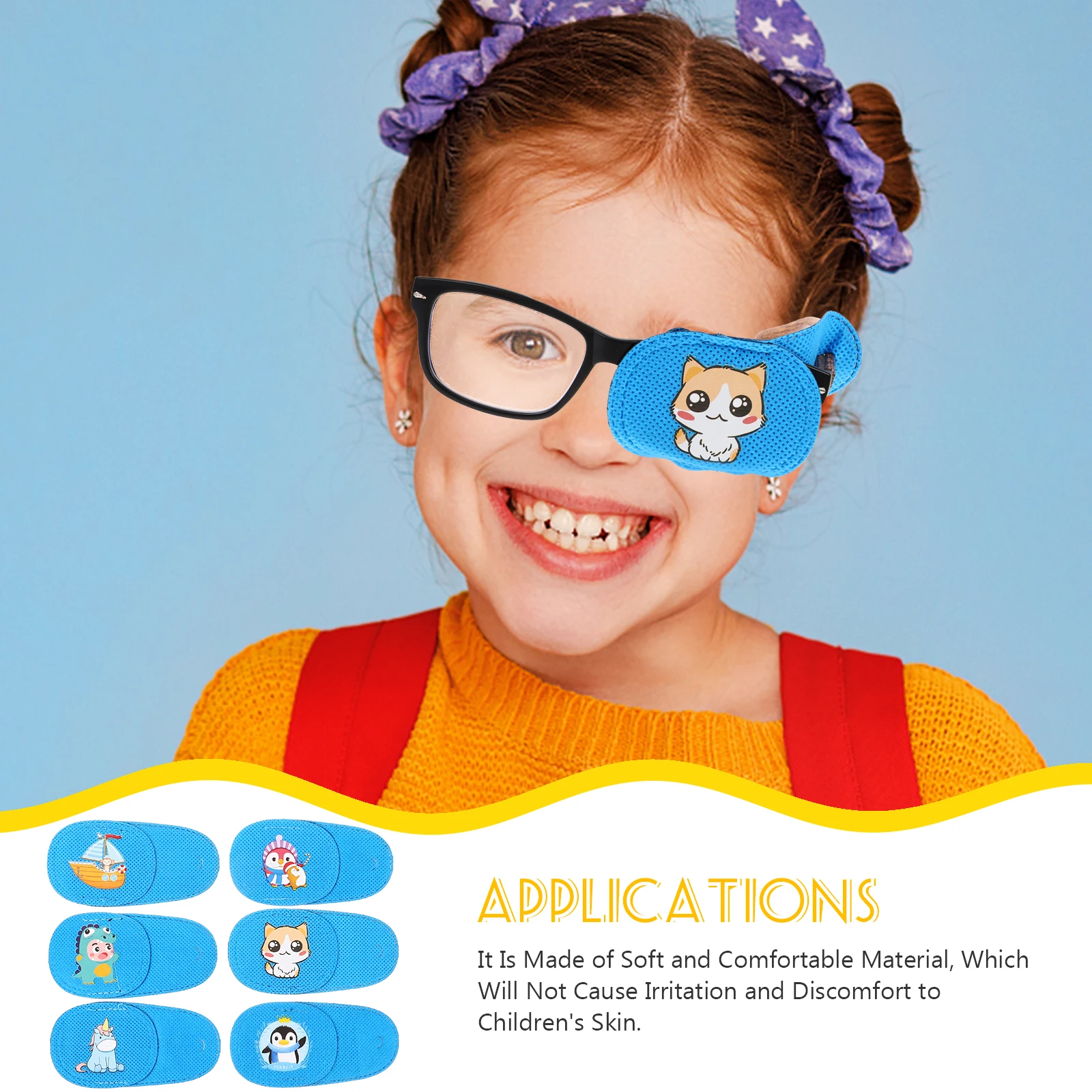 6 Pcs Correction Eye Mask Kids Patches Amblyopia Cover Glasses Polyester for Child
6 Pcs Correction Eye Mask Kids Patches Amblyopia Cover Glasses Polyester for Child