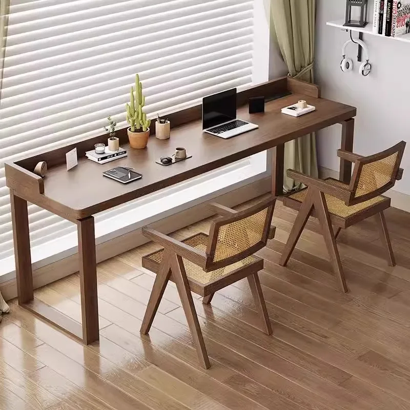 Nordic style solid wood desk double long table retro study table bedroom simple home mobien desk 
Nordic style solid wood desk double long table retro study table bedroom simple home mobien desk