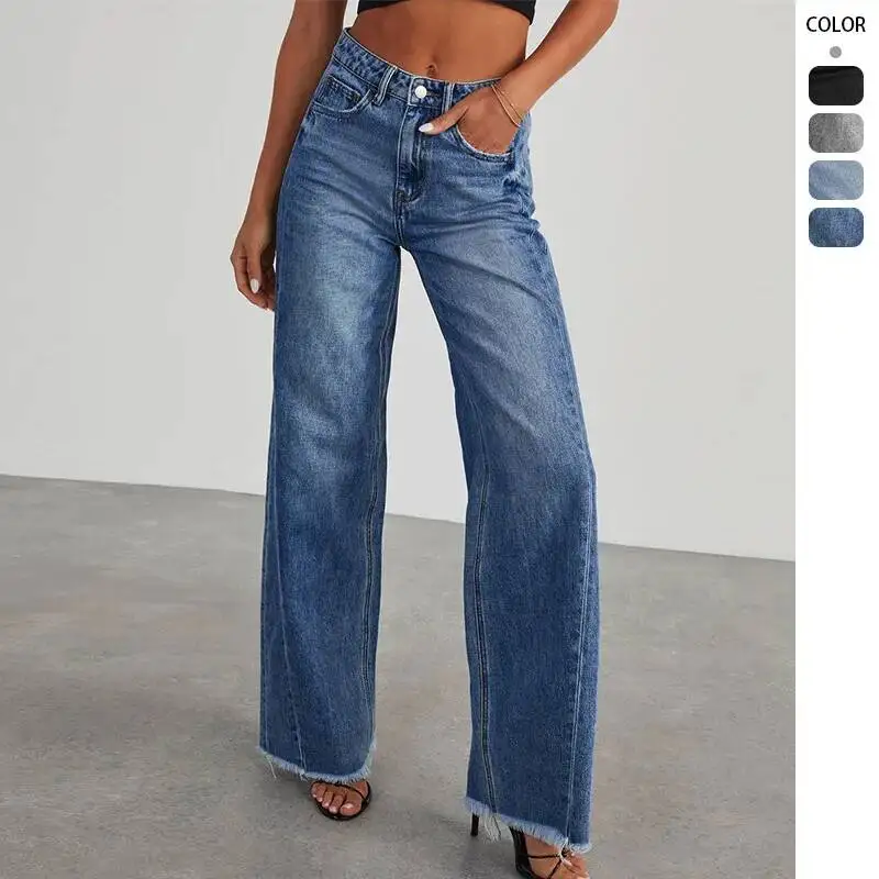 2026 New Women's Denim Pants Washed Denim Wide-leg Pants
2026 New Women's Denim Pants Washed Denim Wide-leg Pants