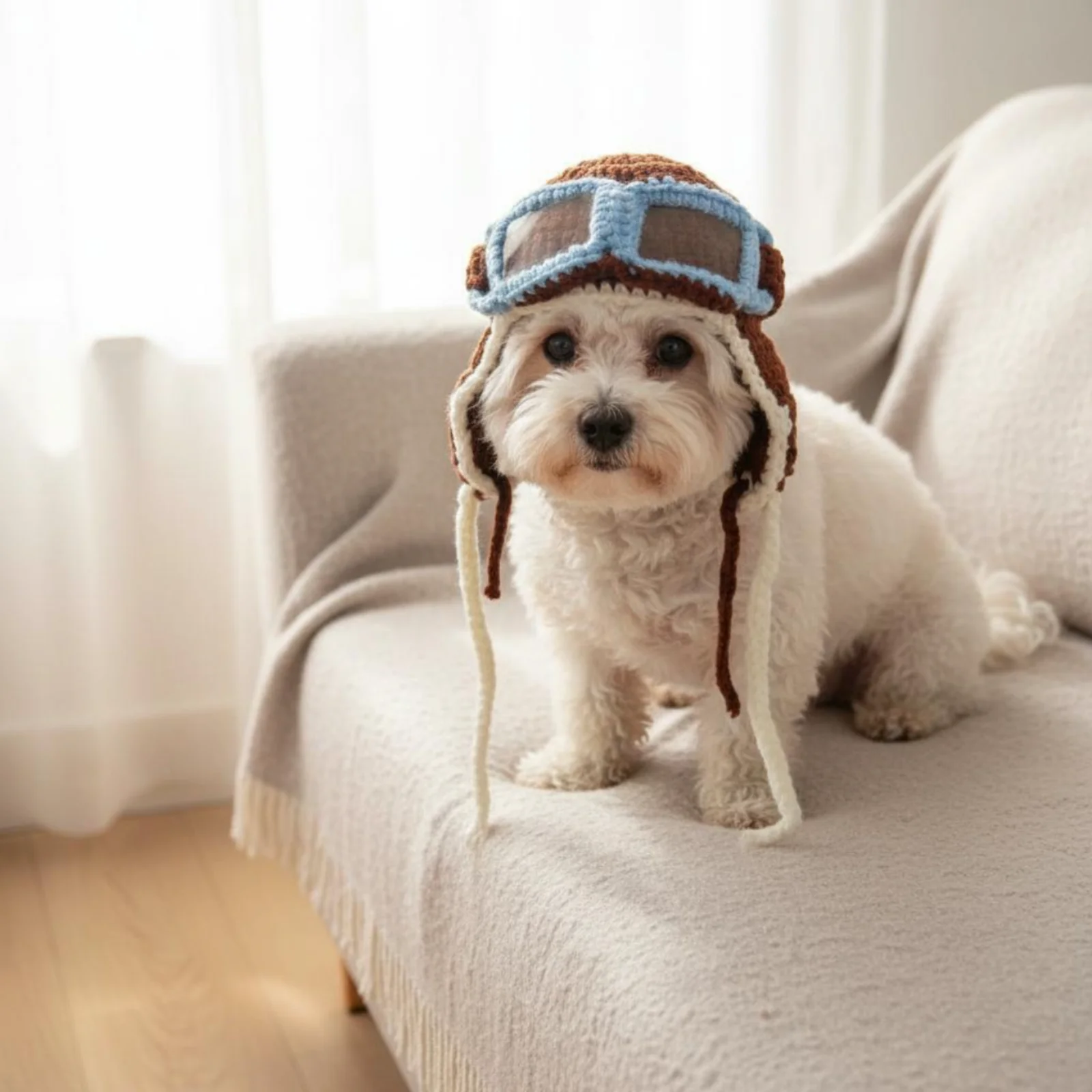 Pet Costume Hat, Knitted Airman Cap for Cats, Dogs, Party
Pet Costume Hat, Knitted Airman Cap for Cats, Dogs, Party