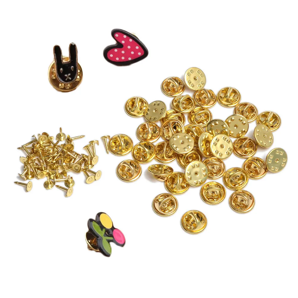 100 Sets Blank Tie Backs Lapel Pins Brooch Clasp DIY Jewelry Accessories Sturdy Copper Blank Tie Backs Easy Use
100 Sets Blank Tie Backs Lapel Pins Brooch Clasp DIY Jewelry Accessories Sturdy Copper Blank Tie Backs Easy Use