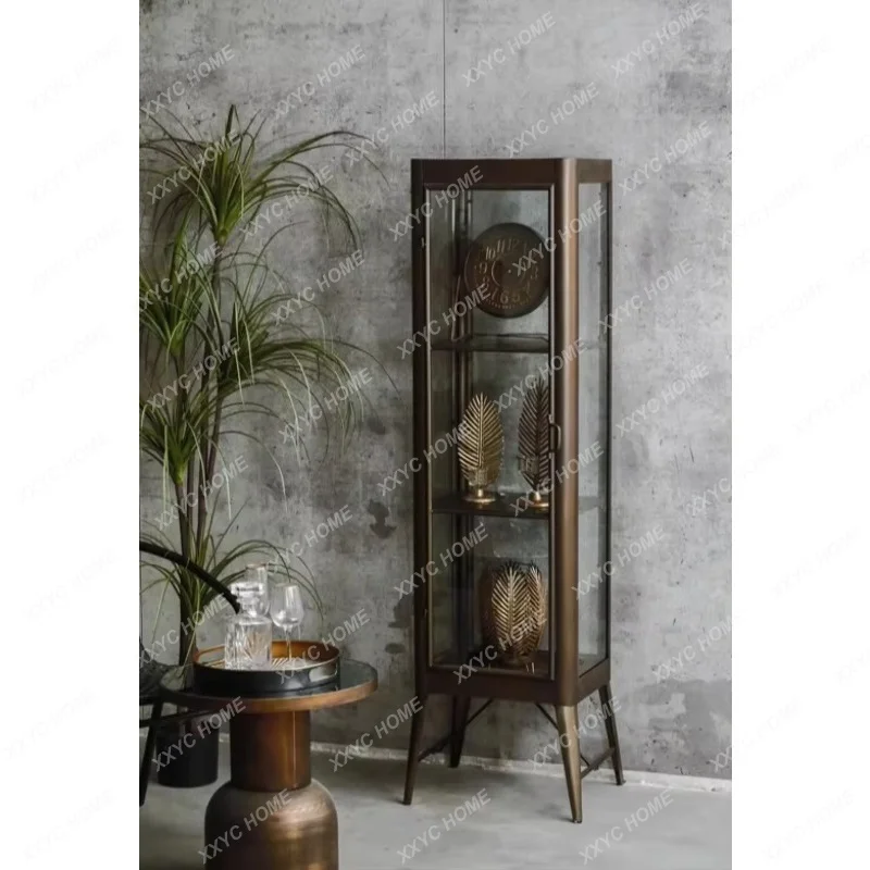 style Medieval Glass Door Wrought Iron Wine Cabinet Household Single Door Simple Decorative Cabinet
style Medieval Glass Door Wrought Iron Wine Cabinet Household Single Door Simple Decorative Cabinet