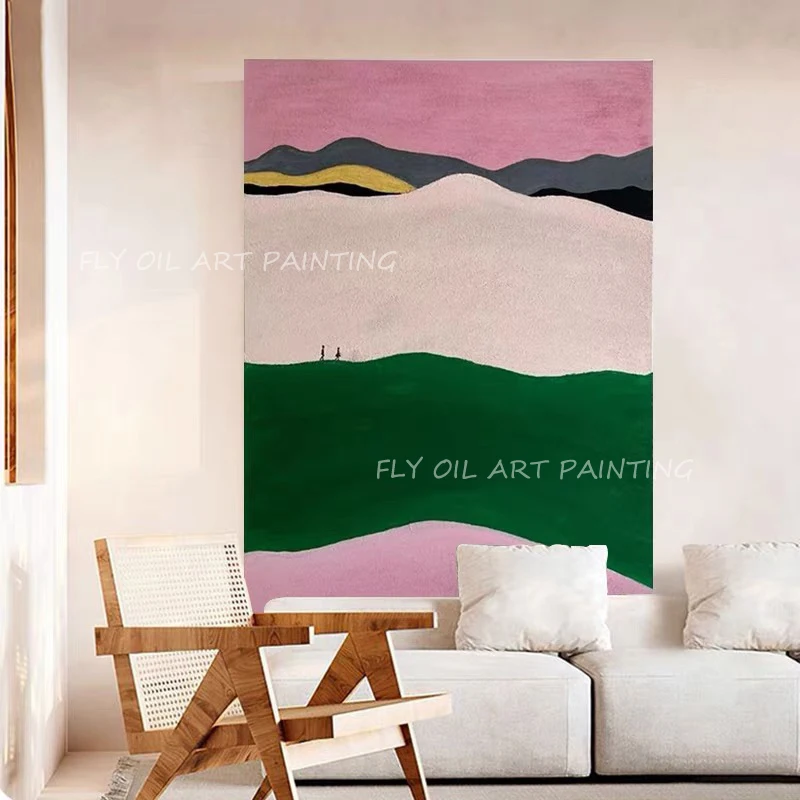 Colorful Green Pink Art Simple Texture 100% Hand Painted Abstract Oil Painting Original Couple Wlking Artwork Unframed Decor
Colorful Green Pink Art Simple Texture 100% Hand Painted Abstract Oil Painting Original Couple Wlking Artwork Unframed Decor