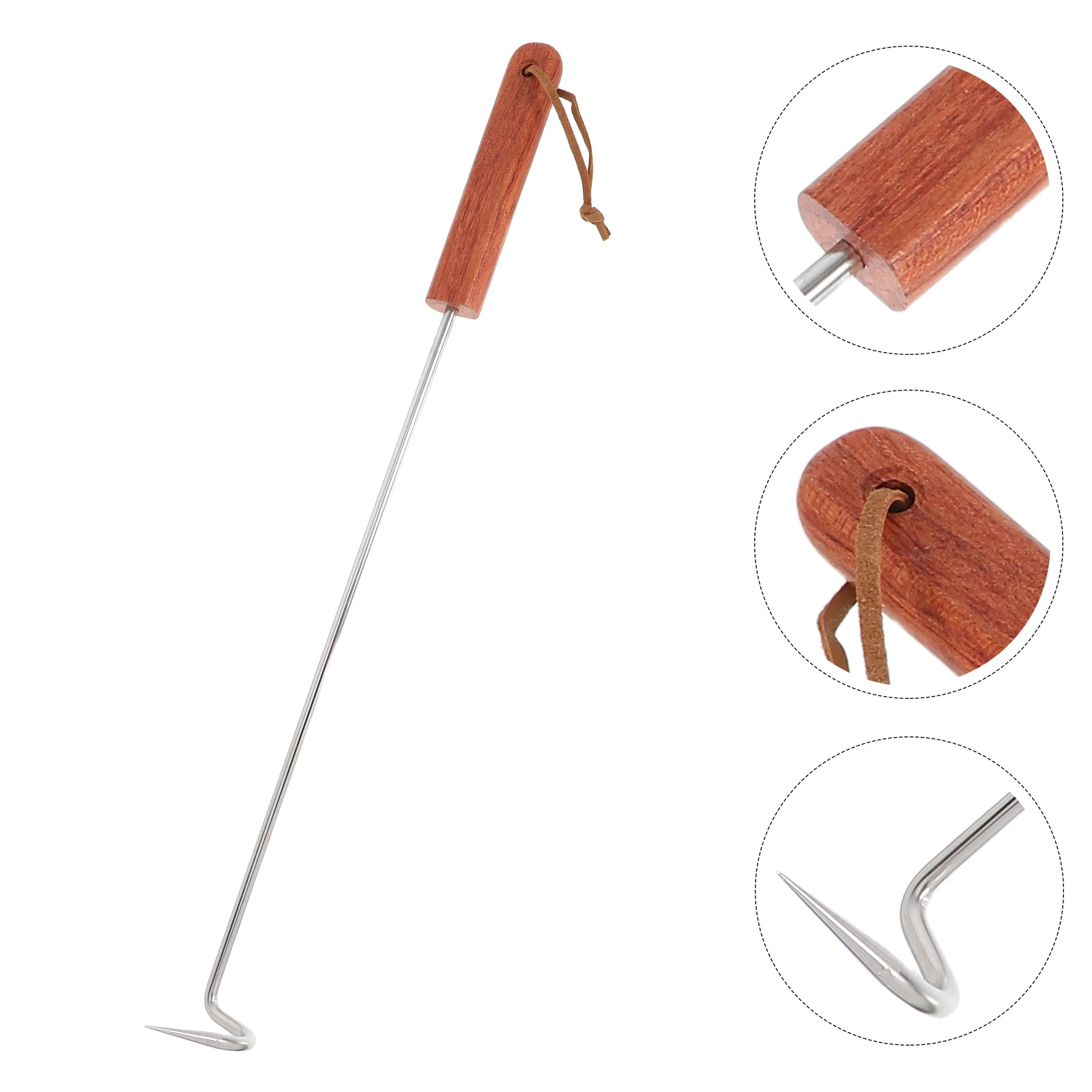 Durable Stainless Steel Meat Hook With Wooden Handle Bbq Food Flipper For Grilling Cooking Easy To Clean Home Barbecue Outdoor
Durable Stainless Steel Meat Hook With Wooden Handle Bbq Food Flipper For Grilling Cooking Easy To Clean Home Barbecue Outdoor