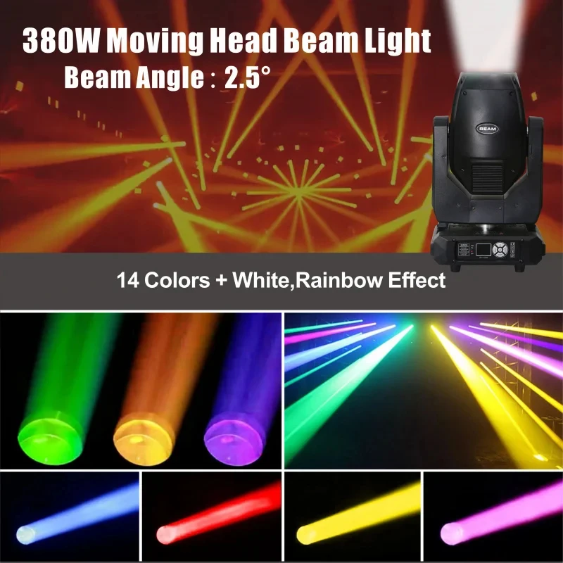 380W 17R Beam Moving Head Light with DMX512 14 Colors Gobos Prisms Strobe for DJ Bar Disco Wedding Club Stage by Factory Direct
380W 17R Beam Moving Head Light with DMX512 14 Colors Gobos Prisms Strobe for DJ Bar Disco Wedding Club Stage by Factory Direct