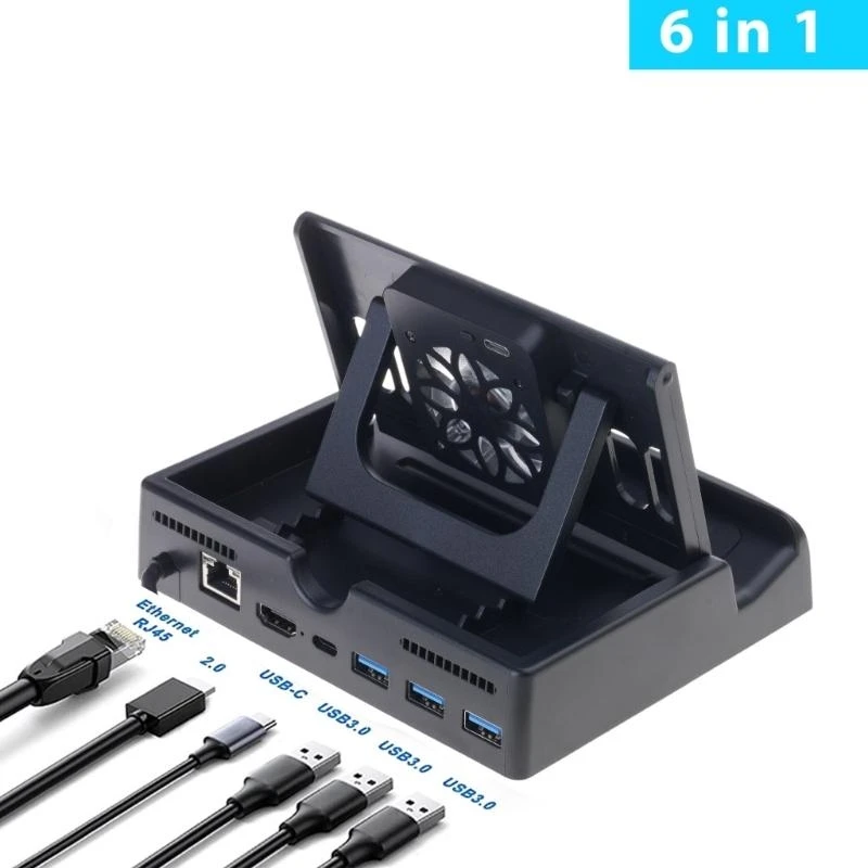 6-in-1 Steam-Deck Docking Station with HDMI2.0 4k@60Hz Gigabit-Ethernet 3 USB Port & PD- Port Steam-Deck Port
6-in-1 Steam-Deck Docking Station with HDMI2.0 4k@60Hz Gigabit-Ethernet 3 USB Port & PD- Port Steam-Deck Port