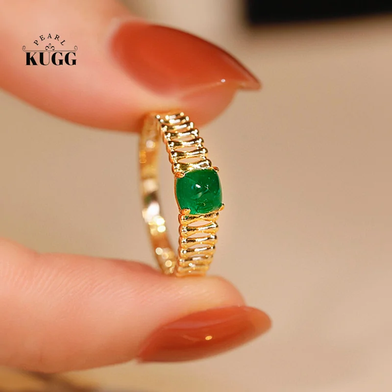 KUGG 18K кольца из желтого золота Модные металлические стильные кольца из настоящего натурального изумруда с блестящими драгоценными камнями для женщин ювелирные изделия высокого стандарта
KUGG 18K кольца из желтого золота Модные металлические стильные кольца из настоящего натурального изумруда с блестящими драгоценными камнями для женщин ювелирные изделия высокого стандарта