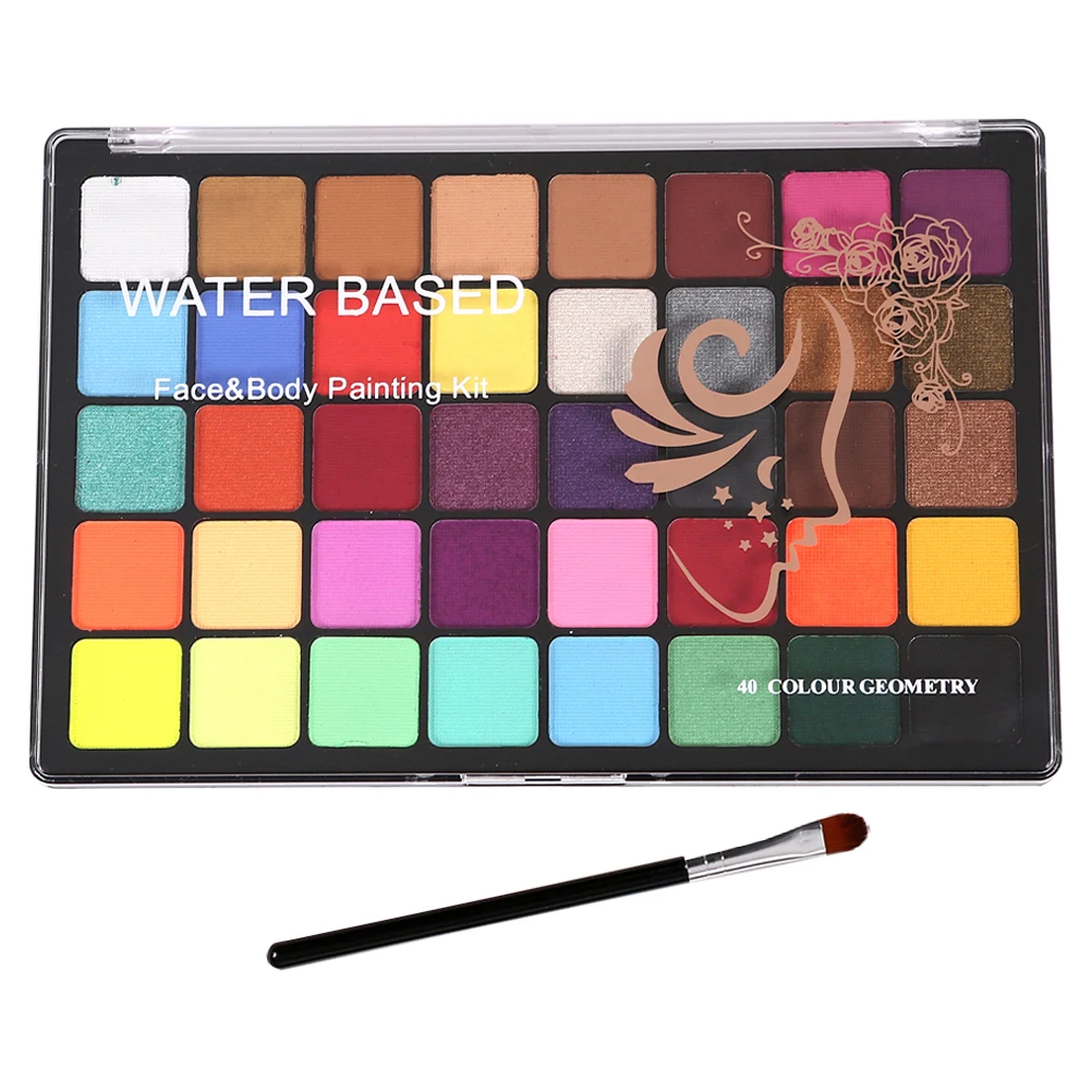 40pcs Water Soluble Body Paint Face Painting Kit for Adults Kids Festival Halloween Role Play Safe Compact Storage
40pcs Water Soluble Body Paint Face Painting Kit for Adults Kids Festival Halloween Role Play Safe Compact Storage