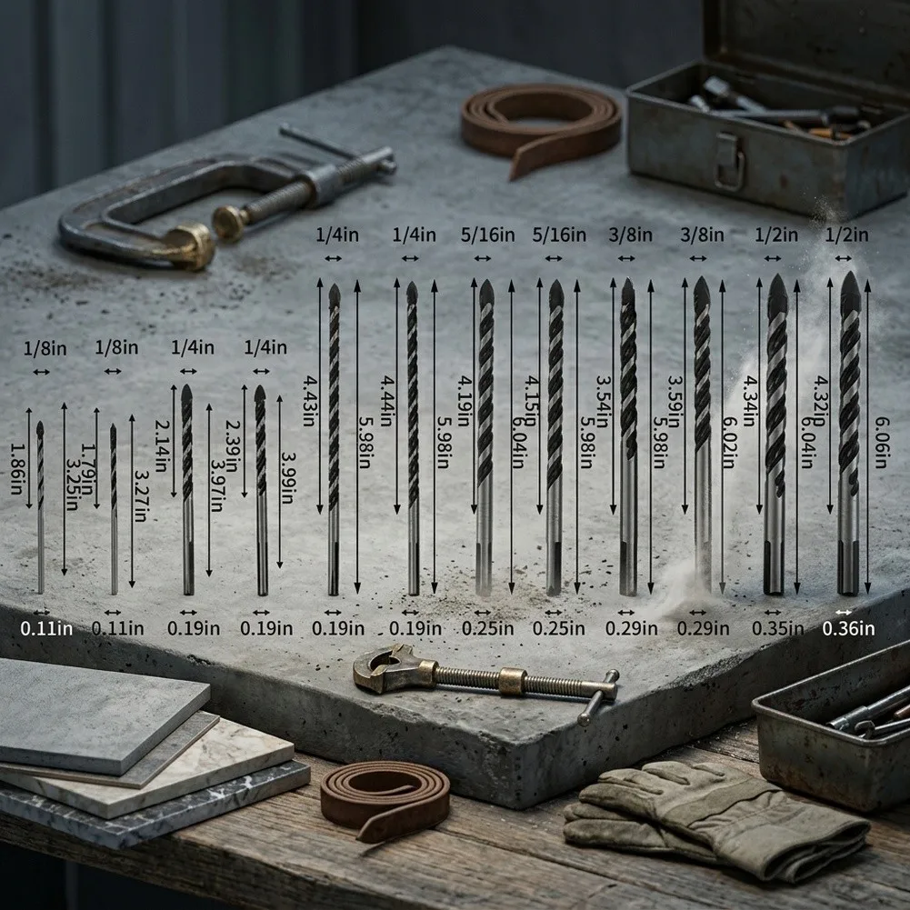 Multifunctional Triangular Drill Bit Set For Glass Tiles Marble Concrete Wood Plastic Drilling Tasks Power Tool Drill Bit Set
Multifunctional Triangular Drill Bit Set For Glass Tiles Marble Concrete Wood Plastic Drilling Tasks Power Tool Drill Bit Set