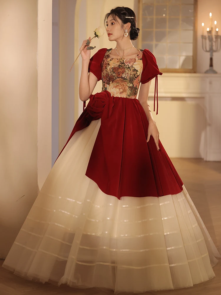 Red Wedding Dress Knight Ceremony Costume High Quality Material Engagement Party Long Skirt Princess Style Princess Ball Gown
Red Wedding Dress Knight Ceremony Costume High Quality Material Engagement Party Long Skirt Princess Style Princess Ball Gown