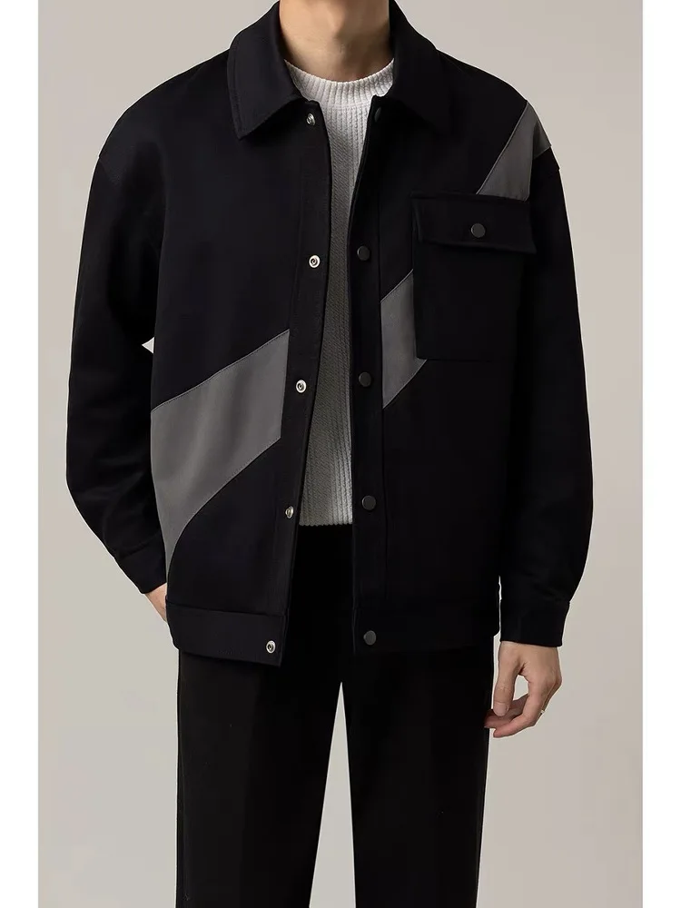 Мужская повседневная куртка с отложным воротником и пэчворком, модная, в американском стиле, с длинными рукавами, свободного кроя, для весны и осени
Мужская повседневная куртка с отложным воротником и пэчворком, модная, в американском стиле, с длинными рукавами, свободного кроя, для весны и осени