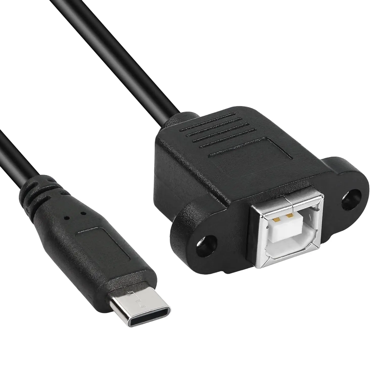 USB C to USB B Print Cable Type-C Male to B Female Extension Panel Mount Cable with Screws Holes for Laptop Printer Scanner
USB C to USB B Print Cable Type-C Male to B Female Extension Panel Mount Cable with Screws Holes for Laptop Printer Scanner