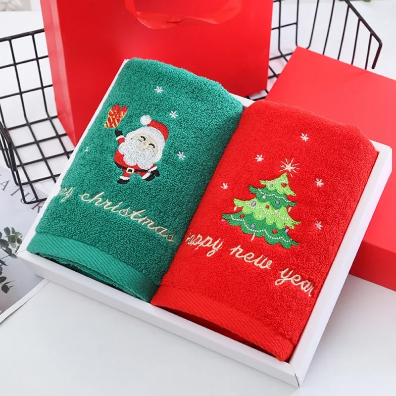 2pcs Home Red+Green Christmas Towel Thick Bathroom Christmas Festive Gift Box Towel Washing Hand Face Towel Cloth
2pcs Home Red+Green Christmas Towel Thick Bathroom Christmas Festive Gift Box Towel Washing Hand Face Towel Cloth