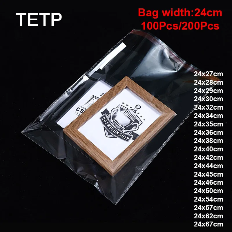 TETP 24cm Width Transparent Self-Adhesive Plastic Bags for Jewelry Gift Cookie Candy Packaging Accessories Waterproof Cellophane
TETP 24cm Width Transparent Self-Adhesive Plastic Bags for Jewelry Gift Cookie Candy Packaging Accessories Waterproof Cellophane