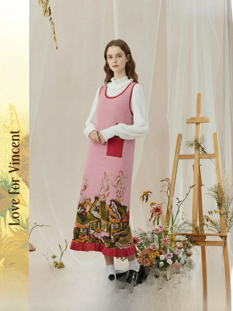 Artistic Sle Peach Dr Vest Dr Winter New Arrival Van Gogh Oil Painting Pattern Loose Fit A-Line Skirt round Neline
Artistic Sle Peach Dr Vest Dr Winter New Arrival Van Gogh Oil Painting Pattern Loose Fit A-Line Skirt round Neline