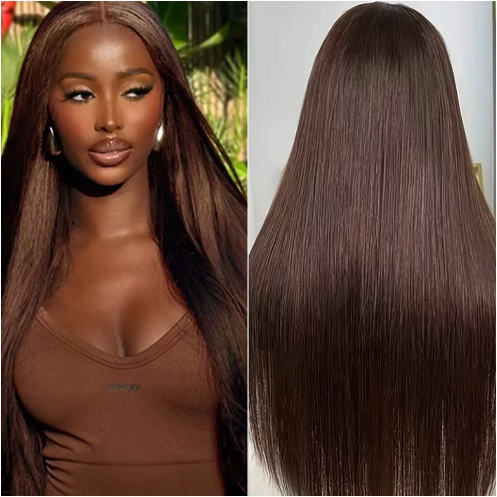 HD Chocolate Brown 13x4 Straight Lace Front Wig Brazilian 13x6 Lace Frontal Wigs For Women Remy Human Hair Wig Pre Plucked
HD Chocolate Brown 13x4 Straight Lace Front Wig Brazilian 13x6 Lace Frontal Wigs For Women Remy Human Hair Wig Pre Plucked
