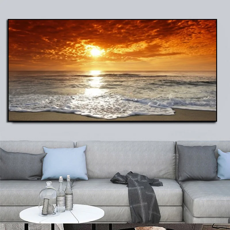 Modern Large Size Landscape Poster Wall Art Canvas Painting Sunset Beach Picture For Living Room Bedroom Decoration
Modern Large Size Landscape Poster Wall Art Canvas Painting Sunset Beach Picture For Living Room Bedroom Decoration