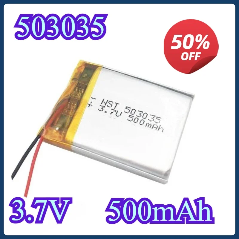 503035 3.7V 500mAh Long-lasting Rechargeable Polymer Li-ion Battery for DVD Navigation GPS Medical Equipment Coal Miner
503035 3.7V 500mAh Long-lasting Rechargeable Polymer Li-ion Battery for DVD Navigation GPS Medical Equipment Coal Miner