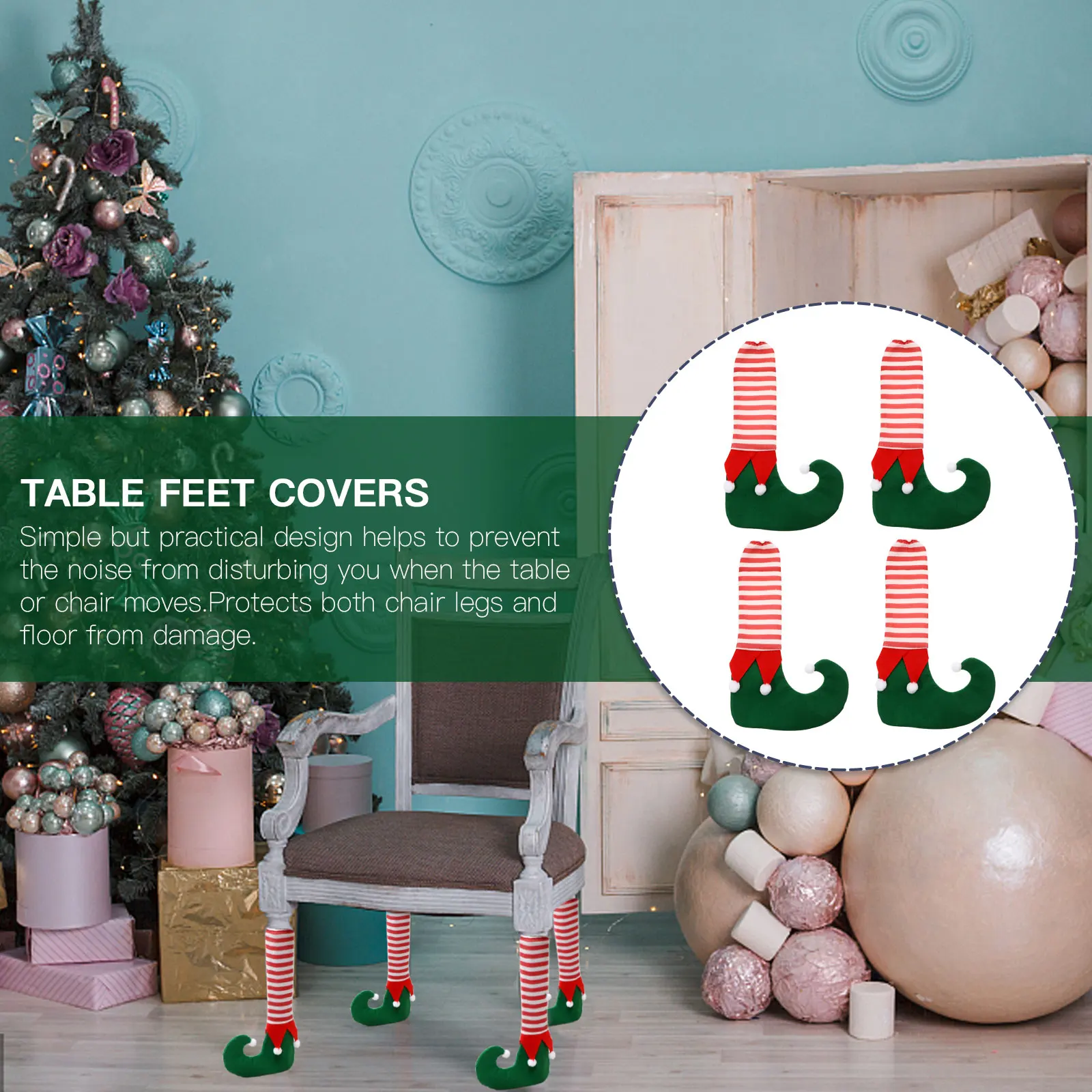 4 Pcs Christmas Table Chair Leg Covers Noise Reducing Floor Protectors Flannel Feet Sleeves Furniture Leg Covers Home Decor
4 Pcs Christmas Table Chair Leg Covers Noise Reducing Floor Protectors Flannel Feet Sleeves Furniture Leg Covers Home Decor