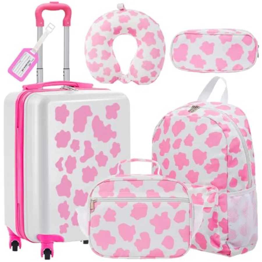 6 Pcs Luggage Set Rolling Luggage Double Pattern Suitcase for Boys Girls
6 Pcs Luggage Set Rolling Luggage Double Pattern Suitcase for Boys Girls