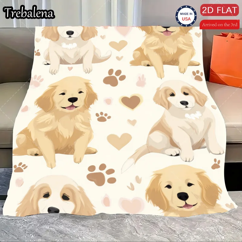 Flannel Blanket-Soft Lightweight All-season Adorable Puppy Print Baby Blanket Soft Cozy for Toddlers Kids
Flannel Blanket-Soft Lightweight All-season Adorable Puppy Print Baby Blanket Soft Cozy for Toddlers Kids