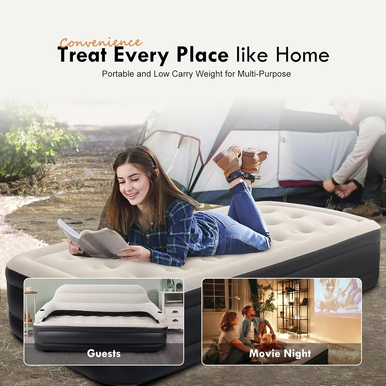 Twin Size Air Sofa Bed Mattress with Headboard and Pump,Blow Up Couch Inflatable Bed
Twin Size Air Sofa Bed Mattress with Headboard and Pump,Blow Up Couch Inflatable Bed