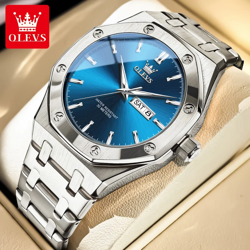 OLEVS 3726 Fashion Business Men Watch Hot Selling Quartz Watch Classic Stainless Steel Waterproof Luminous Date Week Men Watch
OLEVS 3726 Fashion Business Men Watch Hot Selling Quartz Watch Classic Stainless Steel Waterproof Luminous Date Week Men Watch