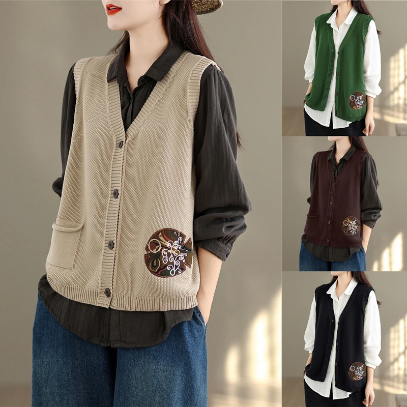 Ort вязаный свитер, жилет, женская свободная верхняя одежда, корейский Sle, универсальный, весенне-осенний, многослойный, ретро, Новое поступление
Ort вязаный свитер, жилет, женская свободная верхняя одежда, корейский Sle, универсальный, весенне-осенний, многослойный, ретро, Новое поступление