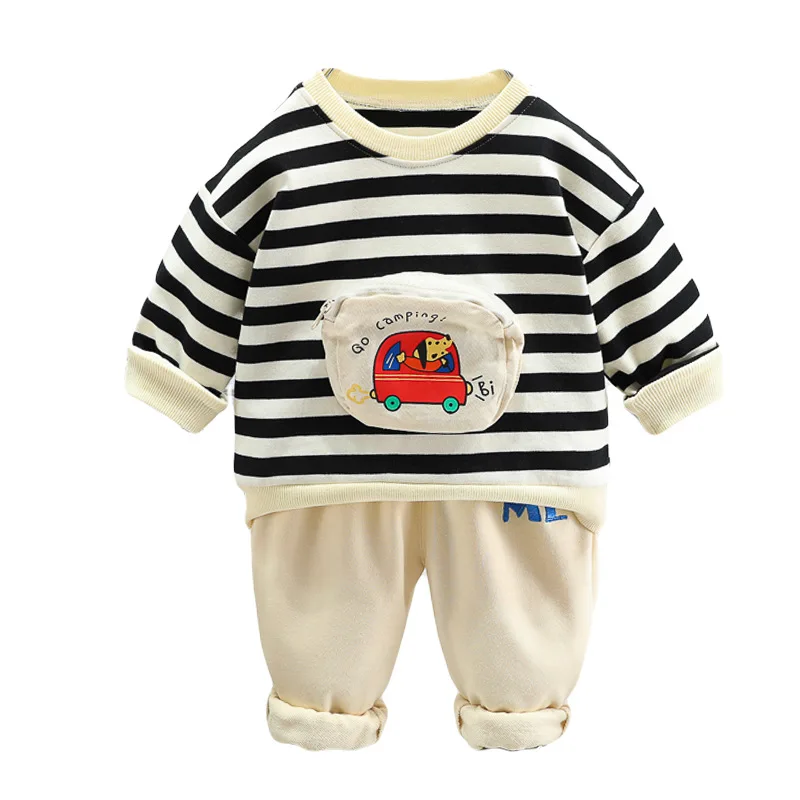 New Children Clothing Set Boys Leisure Round Neck Letter Pants Girls Pinstripe Cartoon Suit Spring Autumn Kids Cute Outfit 1-5Y
New Children Clothing Set Boys Leisure Round Neck Letter Pants Girls Pinstripe Cartoon Suit Spring Autumn Kids Cute Outfit 1-5Y