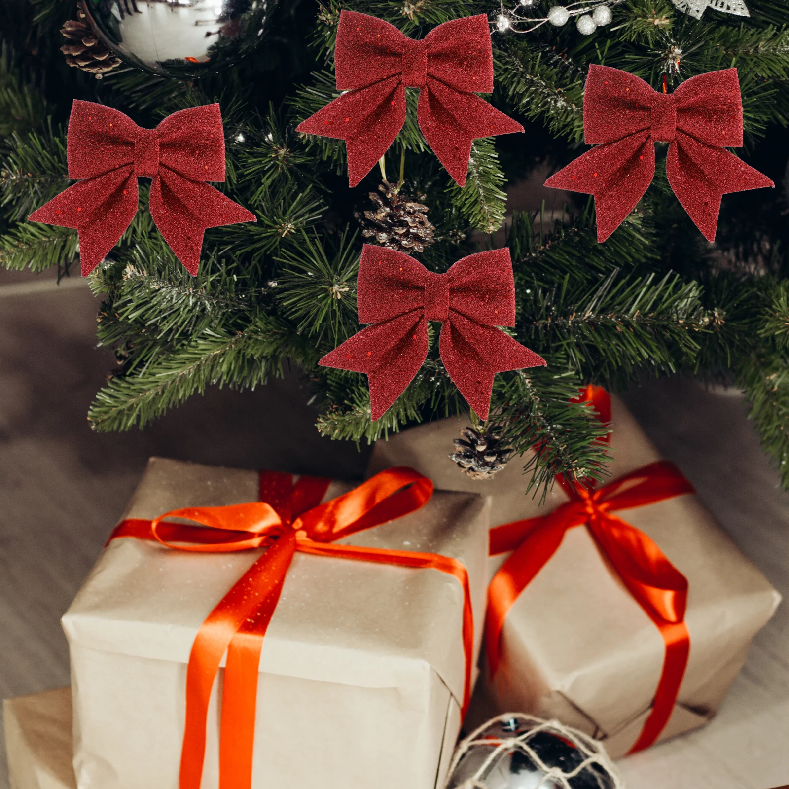 4Pcs DIY Christmas Bow Decor Gold Dust Small Bow Ornaments for Christmas Tree Gift Decoration Party Home Small Bows
4Pcs DIY Christmas Bow Decor Gold Dust Small Bow Ornaments for Christmas Tree Gift Decoration Party Home Small Bows