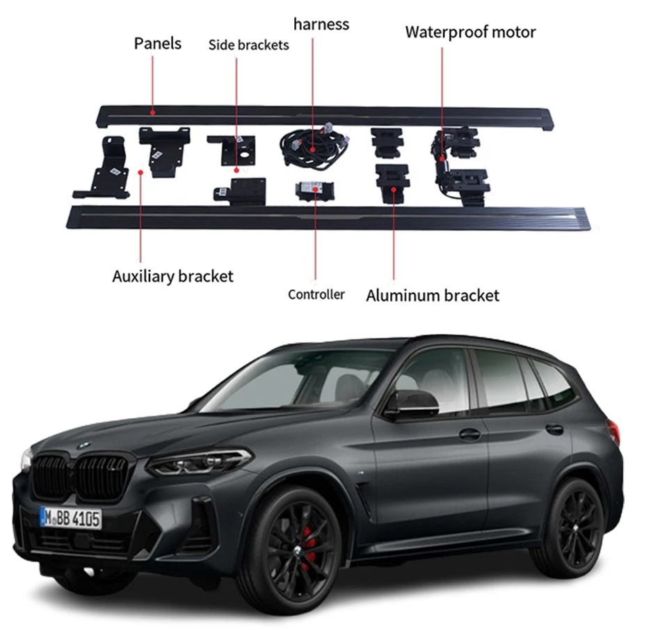 For Newest Model Electric Side Steps Running Board Aluminum Electric Side Step for 18-23 BMW X3
For Newest Model Electric Side Steps Running Board Aluminum Electric Side Step for 18-23 BMW X3