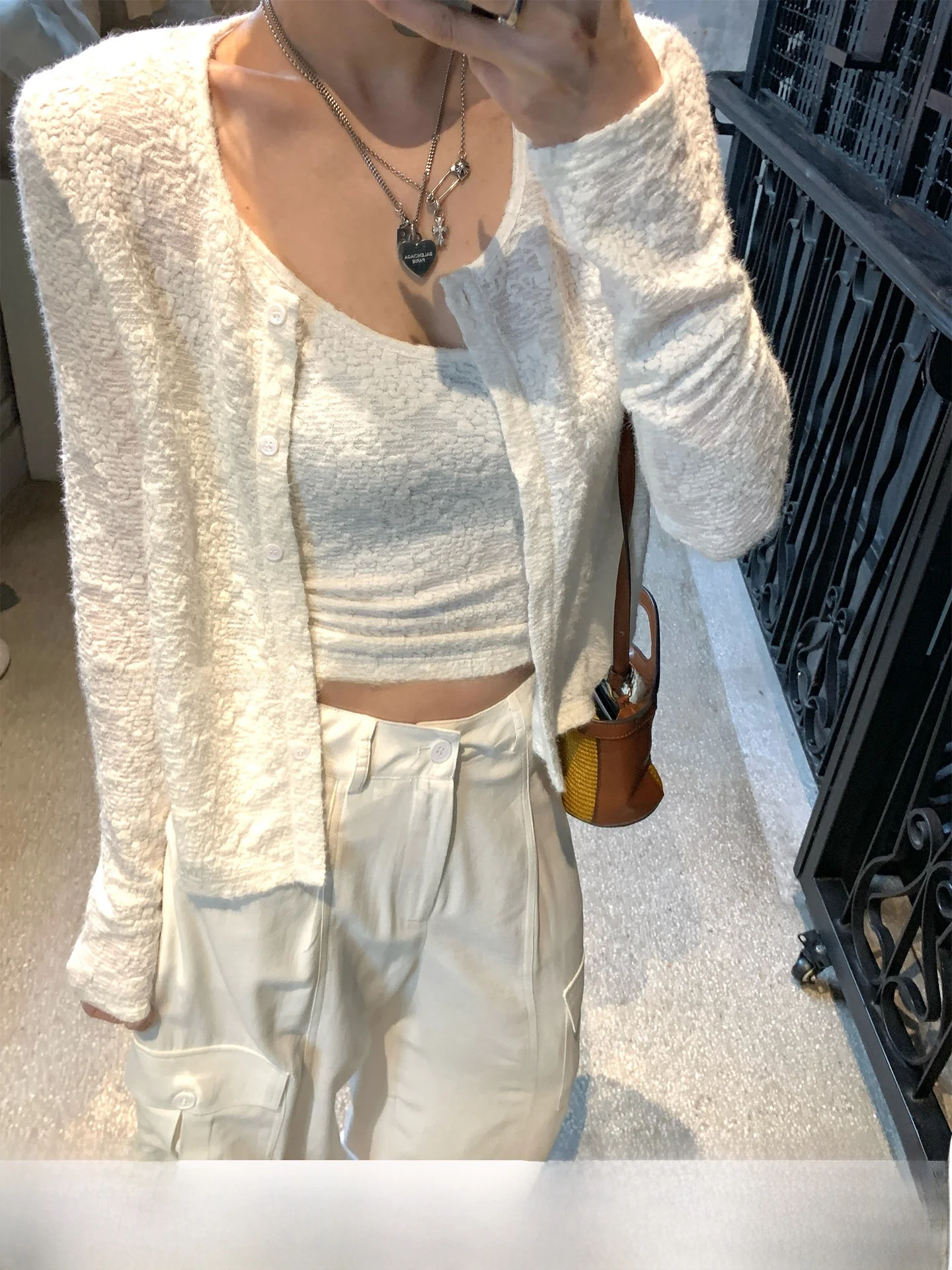 GV Big Brother White Tea Set Series Lace Trim Cardigan Two-Piece Set Versatile Women's Summer Top Long Sve High Waist Spri...
GV Big Brother White Tea Set Series Lace Trim Cardigan Two-Piece Set Versatile Women's Summer Top Long Sve High Waist Spri...
