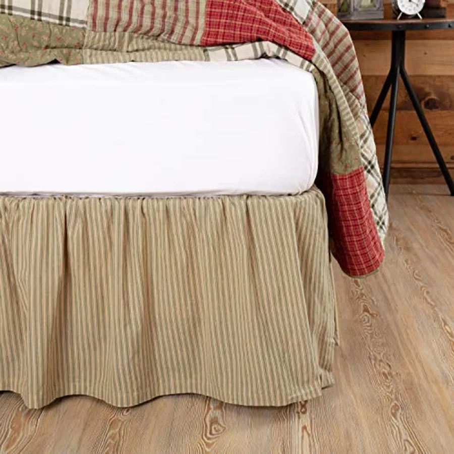 Покрывало-юбка для кровати Prairie Winds Tic Striped Cotton Farmhouse с декоративными уголками и сборками, 60x80x16
Покрывало-юбка для кровати Prairie Winds Tic Striped Cotton Farmhouse с декоративными уголками и сборками, 60x80x16