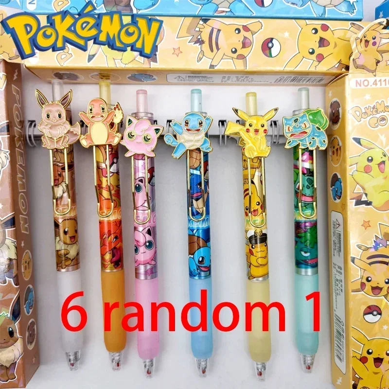 6 Random 1 Pokemon Eevee Pikachu Charmander Bulbasaur Anime Gel Pen Cartoon Plastic Pen Student Child Cute Stationery Gifts
6 Random 1 Pokemon Eevee Pikachu Charmander Bulbasaur Anime Gel Pen Cartoon Plastic Pen Student Child Cute Stationery Gifts