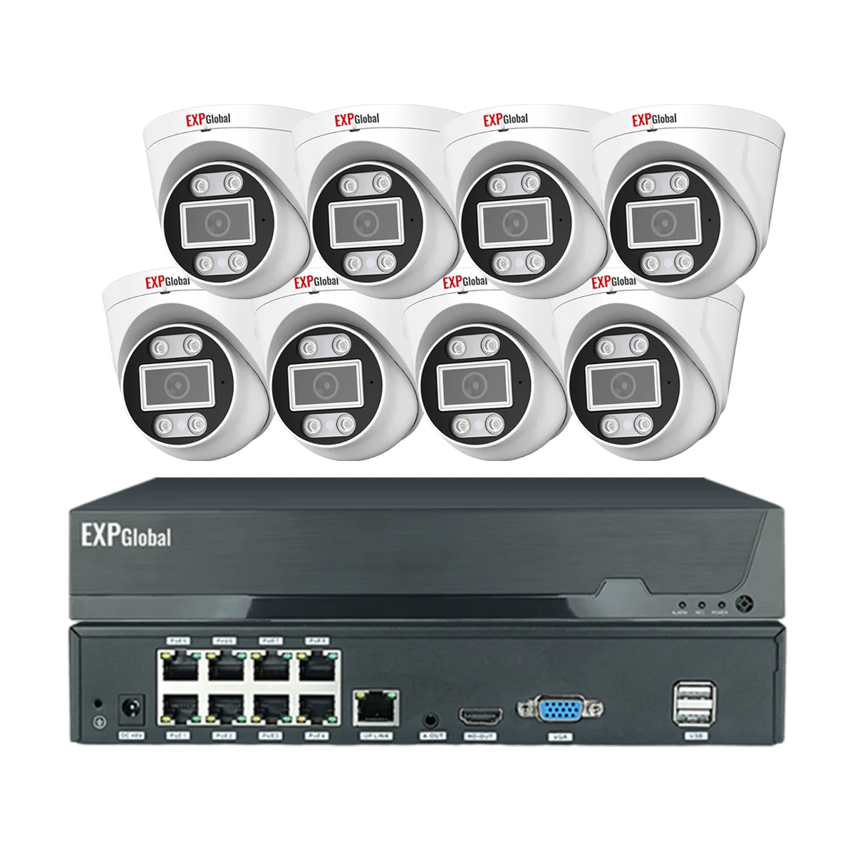 EXPGlobal 8CH NVR POE Security Camera System 5MP Indoor CCTV Kit with Night Vision & Audio Outdoor IP Camera for Home Use
EXPGlobal 8CH NVR POE Security Camera System 5MP Indoor CCTV Kit with Night Vision & Audio Outdoor IP Camera for Home Use