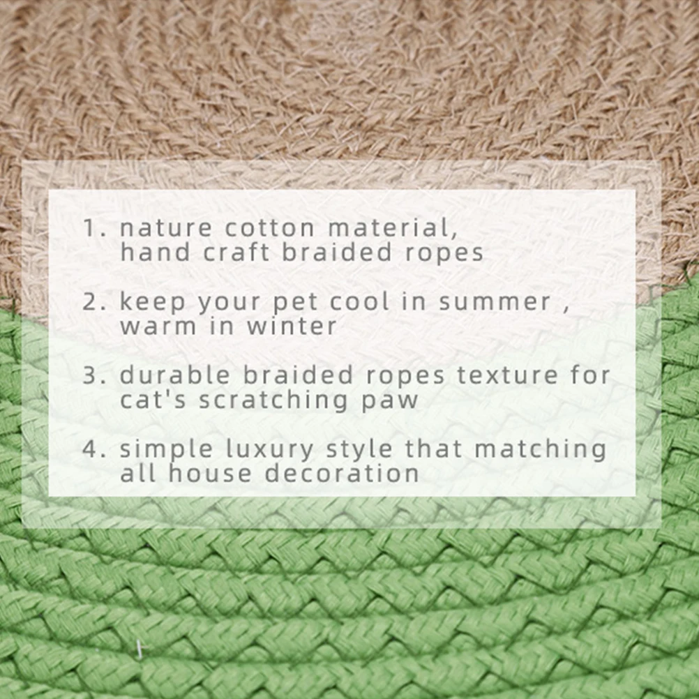 Claws Grinding Cat Pad Brown White Natural Cotton Knitted Mat Sleeping Cushion Dual Use Cat Scratching Board Supplies
Claws Grinding Cat Pad Brown White Natural Cotton Knitted Mat Sleeping Cushion Dual Use Cat Scratching Board Supplies