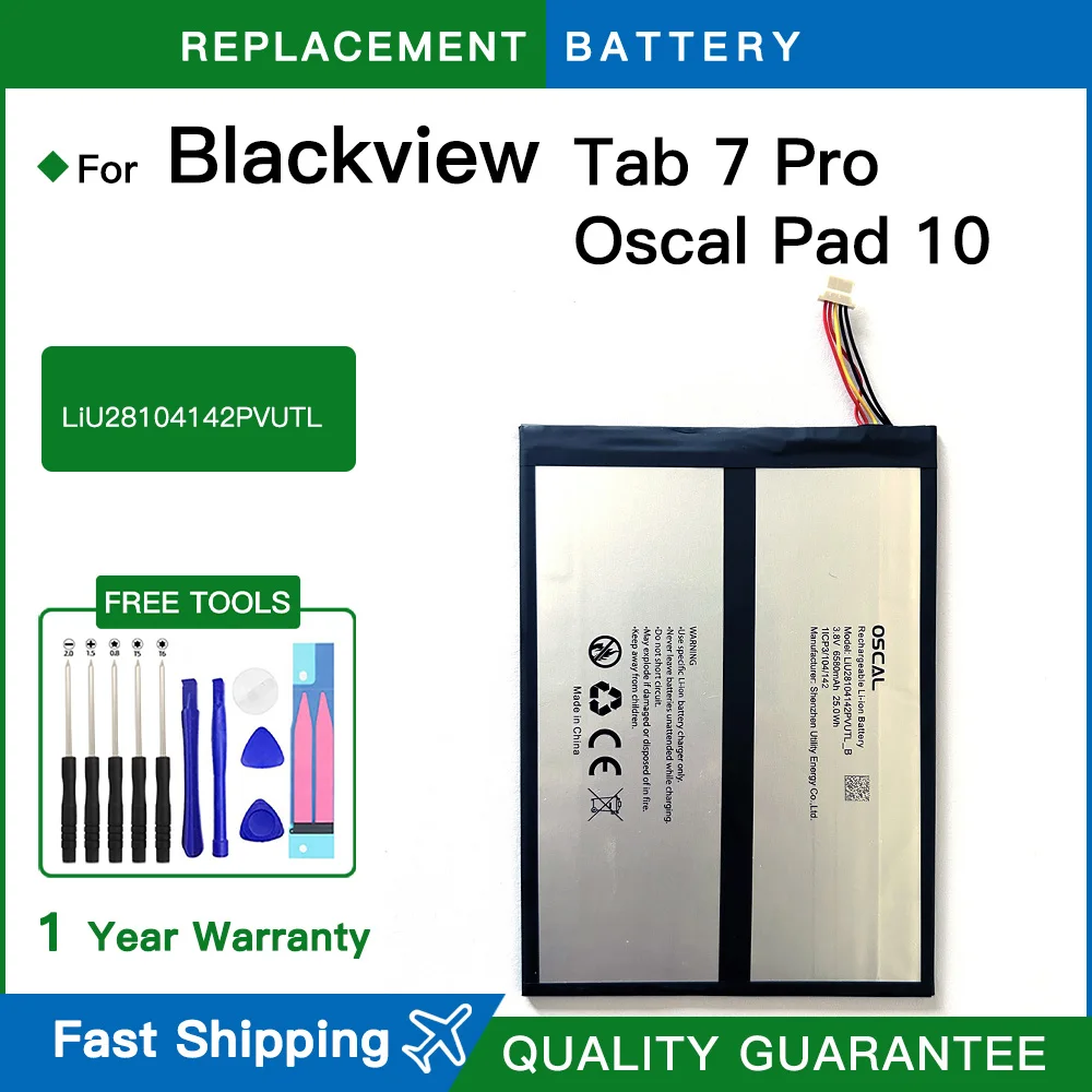 Brand new 6580Mah Tablet Battery For Blackview Tab 7 Reliable Power High Performance
Brand new 6580Mah Tablet Battery For Blackview Tab 7 Reliable Power High Performance