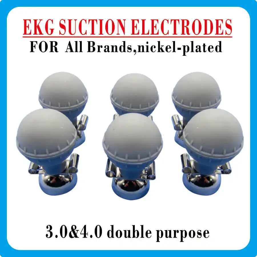 6pcs/set Nickel-plated Ekg Suction Electrodes,3.0&4.0 double purpose,ecg Accessories Electrocardiograph Ecg Machin
6pcs/set Nickel-plated Ekg Suction Electrodes,3.0&4.0 double purpose,ecg Accessories Electrocardiograph Ecg Machin