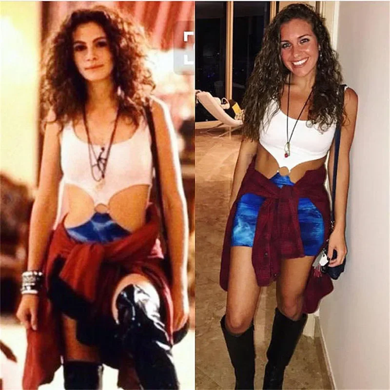 Halloween Movie Cosplay Pretty Woman Julia Roberts Romantic Comedy Film Costume Sexy Blue Bare Waist TieDye Cutout Dress
Halloween Movie Cosplay Pretty Woman Julia Roberts Romantic Comedy Film Costume Sexy Blue Bare Waist TieDye Cutout Dress